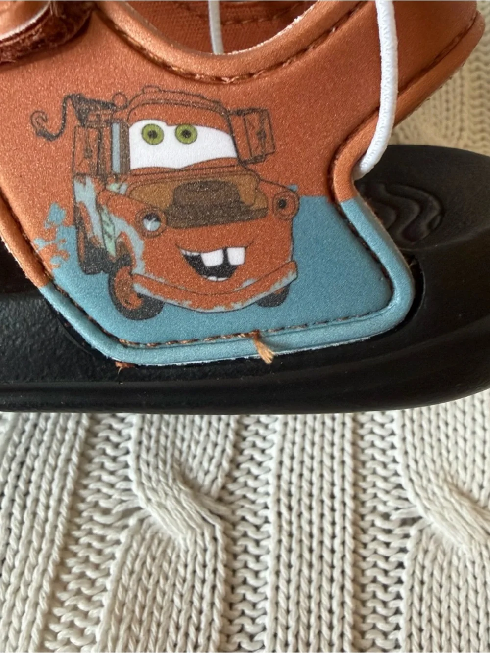 Disney Cars Tow Mater Shoes Size 8 Boys Summer Beach Sandals Toddler NEW